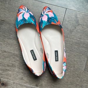 Nine West floral point flats, 7.5
